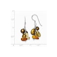thumbnail image 2 of Sterling Silver Amber Citrine and Copper Freshwater Cultured Pearl Earrings - Measures 36x21mm, 2 of 2