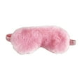 thumbnail image 1 of thinsony Plush Eye Mask Elastic Band Travel Sleeping Mask Solid Color Cute Blindfold Eye Cover, 1 of 8