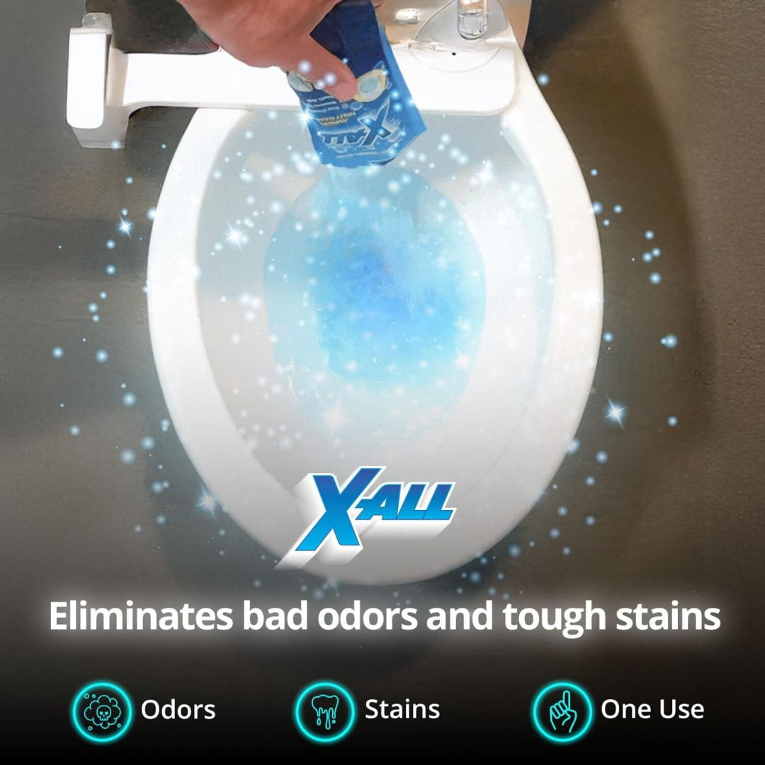 X All Foaming Toilet Bowl Cleaner - Self-Activating Miracle Powder For Easy Cleaning