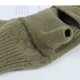 thumbnail image 3 of Guantes de invierno de punto de medio dedo unisex de color sólido con tapa y dedos cálidos para mujer, manoplas de poliéster, 3 of 5