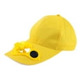 thumbnail image 2 of Limei Solar Power Fan Cap Baseball Golf Hat Cool Your Face in Hot Sun Summer (Yellow), 2 of 7