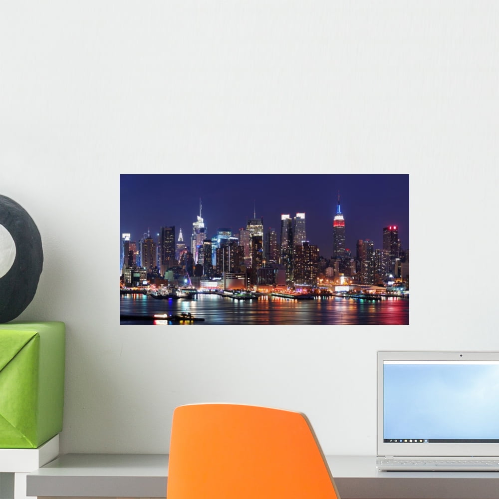 New York City Manhattan Wall Mural by Wallmonkeys Peel and Stick ...
