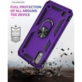 thumbnail image 3 of for Galaxy A01 Case,Samsung A01 Case,with HD Screen Protector,[Military Grade] Ring Car Mount Kickstand Hybrid Hard PC Soft TPU Shockproof Protective Case for Samsung Galaxy A01 (Purple), 3 of 14