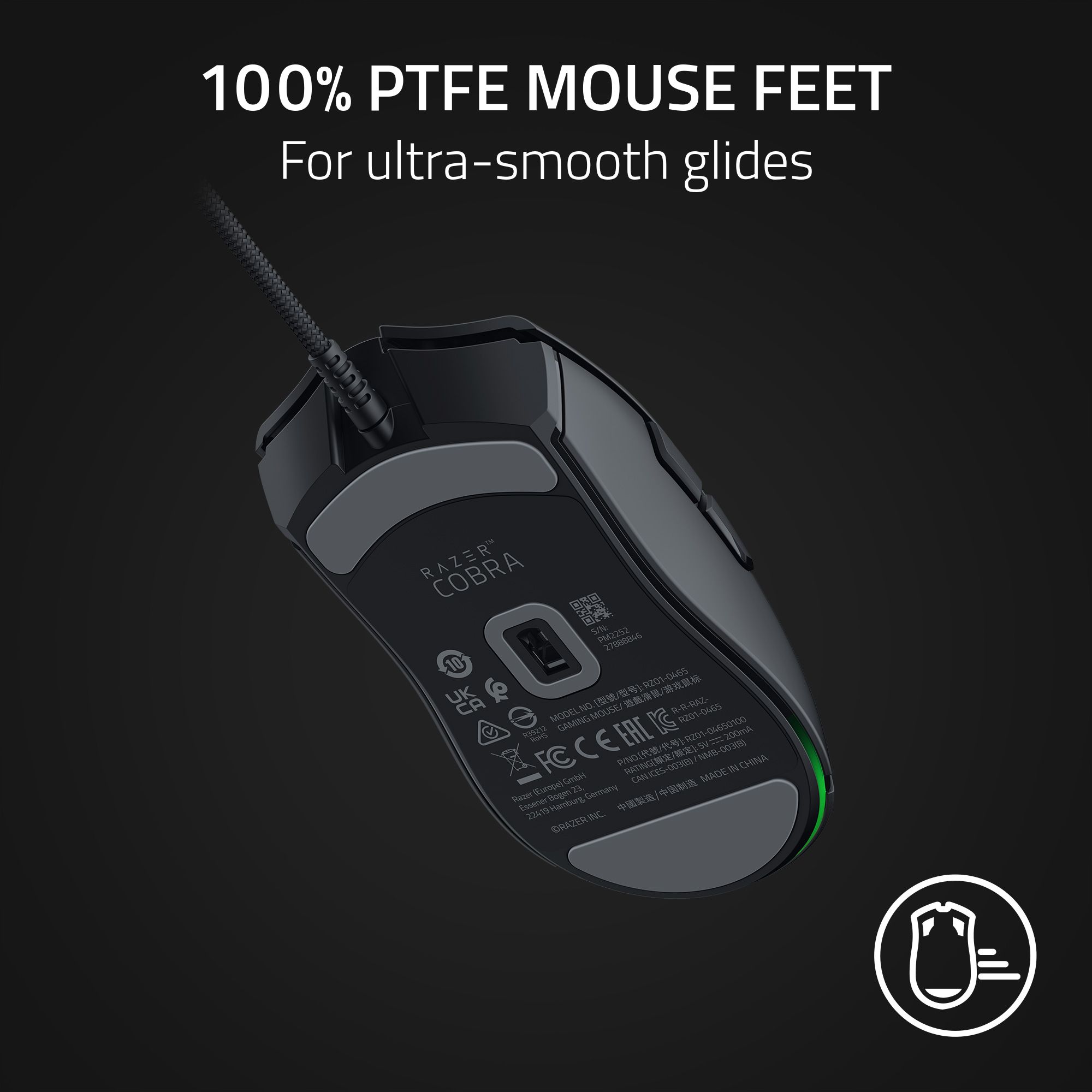 Razer Cobra Wired Gaming Mouse 58g Black photo 7