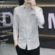 thumbnail image 3 of Camisa y blusa para hombre de manga larga con estampado gráfico de negocios de ropa verde a la moda 2024 estilo coreano botones originales normal xxl, 3 of 4