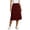 Wine, variant on Cargo Skirt for Women with Pockets Plus Size Elastic Waist Maxi Skirt Twill Wrap Skirt Versatile Vacation Skirt