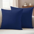 thumbnail image 2 of Navy Blue Pure Color Outdoor Pillow Covers 16x16 Set of 2,Waterproof Patio Throw Pillowcase Protectors,Aesthetics Contemporary Luxury Decorative Pillow Shams Cushion Covers for Seat Bed Couch Sofa, 2 of 8