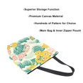 thumbnail image 3 of FORMRS Womens Canvas Tote Bag with Zipper Inner Pocket Shoulder Handbag, Floral Wave, 3 of 7