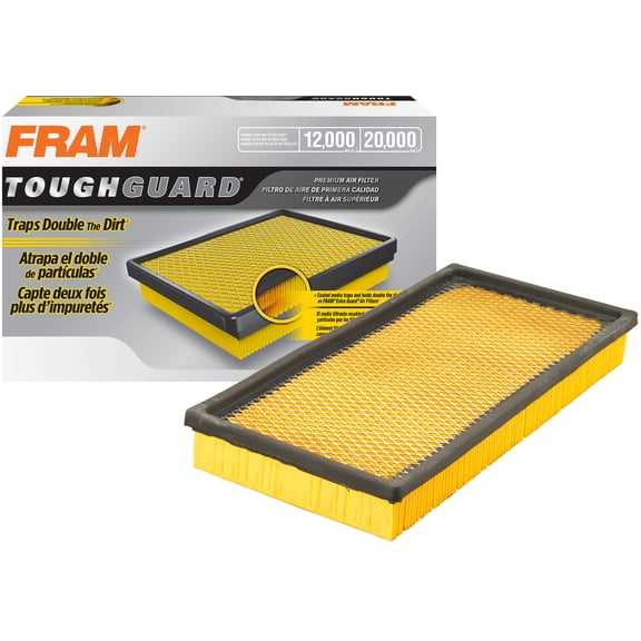 FRAM Tough Guard Engine Air Filter, TGA3901 for Select Chevrolet, Dodge, Jeep and Mitsubishi Vehicles Fits select: 1994-2001 DODGE RAM 1500, 1987-2001 JEEP CHEROKEE