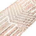 thumbnail image 3 of Efavormart 12"X108" Blush Rose Gold Sparkly Sequin Geometric Tulle Fabric Table Runner, 3 of 11