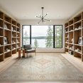 thumbnail image 2 of ODIKA 9'x12' Washable Area Rug Non-Shedding, Easy Care Neutral Vintage Trellis Delicate Livingroom Playroom Dining Large for Master Suite, California King, Under Bed, 2 of 7