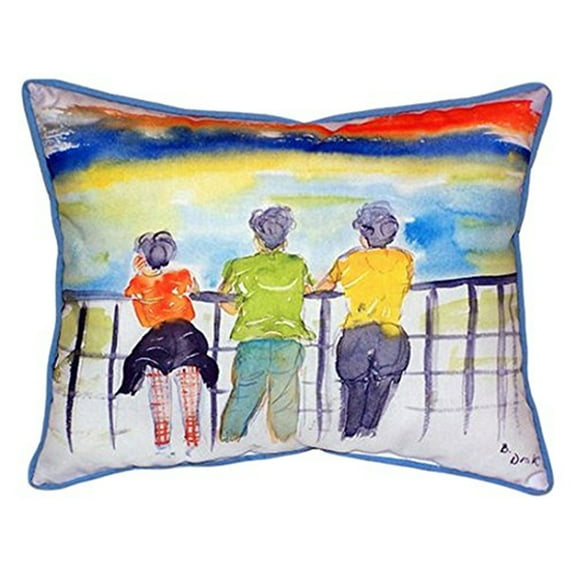 Betsy Drake ZP937 Ladies Looking Indoor & Outdoor Throw Pillow- 20 x 24 in.