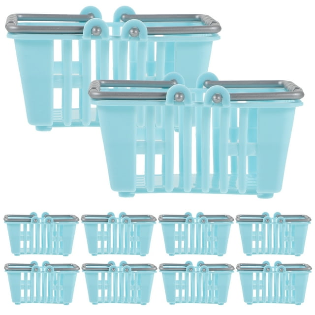 10 Pcs Panier Compact à Main pour Enfants Mini Panier d'Achat Panier Multifonction Mini Panier en Plastique