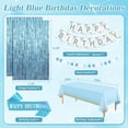 thumbnail image 5 of Blue Birthday Decorations for Girls Women, Blue Party Decor with Dusty Blue Gold Balloons Happy Birthday Banner Birthday Sash Tablecloth Fringe Curtain, 5 of 7