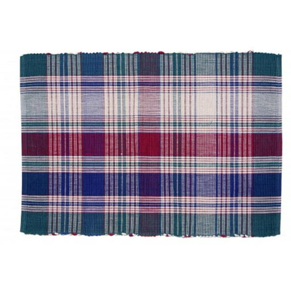 AG-01281S-4 19 in. Ribbed Placemats, Moorpark Jewel - Set of 4