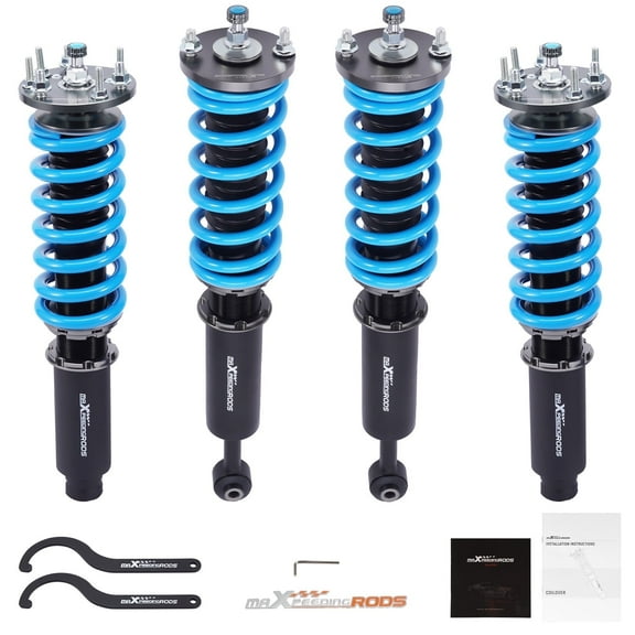 maXpeedingrods Coilovers for Honda Accord 2003-2007, 24 Levels Adjustable Lowering Coilovers Suspension Kit, Height Adjustable Shock Absorber Struts