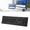 thumbnail image 3 of Teclado con cable USB de 104 teclas, teclado profesional para computadora, plug and play, color negro, para escribir en PC, juegos y oficina, 3 of 10