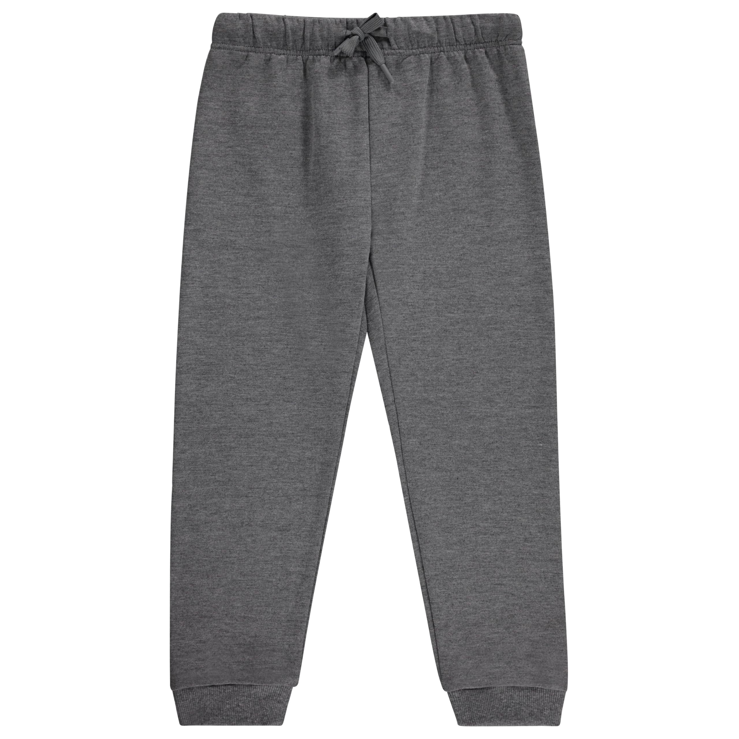 BTween Kids Girls Fashion Stretch Waist Ultra Soft Jogger Pants Set 3 Pack Bundle, Charh, 10-12