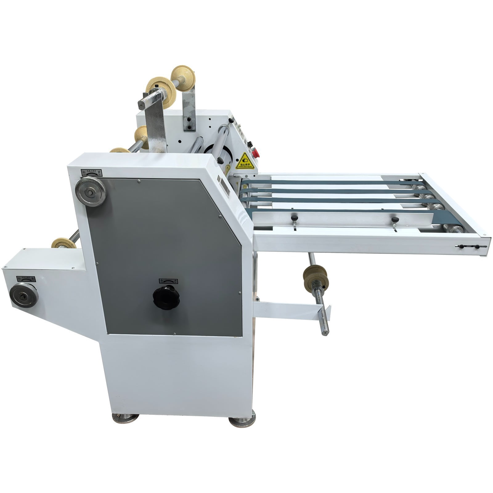 Steel Roller Thermal Laminator Electric Film Laminating Machine with Conveyor Belt and Winding Mechanism