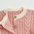 thumbnail image 6 of Infant Kids Girls Cardigan Sweater Cardigan for Toddler Girls Ribbed Knit Cardigan Sweaters Front Button for Little Girls 3M-3T,Pink,2-3 Years, 6 of 9