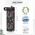thumbnail image 4 of Yiaed Mushrooms Print Water Bottle with Straw Lid, Stainless Steel Double Wall Insulated Water Bottle | Leak-Proof and Spill-Proof Water Bottle, 4 of 8