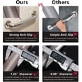thumbnail image 4 of Shower Grab Bar, 2 Pack 32 Inch Bathroom Grab Bar, 304 Stainless Steel 1.25" Diameter Anti-Slip Handicap Grab Bar Support Shower Rail Senior Handrail Shower Safety Bar Handle, 4 of 8