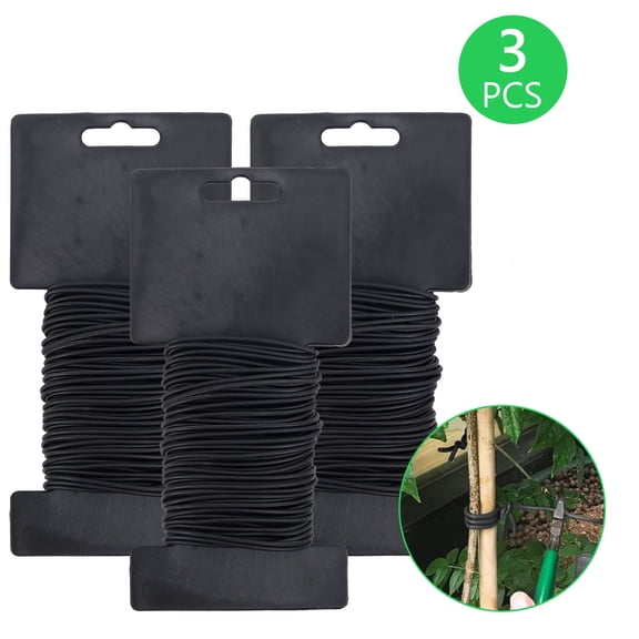 Tripumer 3 Pcs Black Garden Plant Ties Plant Twist Tie Twist Garden Ties for Supporting Climbing Plants