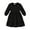 Black, variant on Tiny Cutey Baby Girl Dress Clothes Fall Long Sleeve Square Neck Solid Vintage Dresses Outfit Set for 3-4T