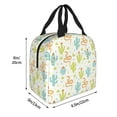 thumbnail image 2 of Yiaed Snake And Cactus Print Insulated Lunch Bag Reusable Cute Tote Lunch Box, Leakproof Cooler Lunch Bags for Work Office Travel School Picnic, 2 of 5