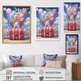 thumbnail image 4 of Designart "Playful Balloon Handbag" Fashion Framed Wall Art - Glam Pink Fashion Bag Living Room Framed Canvas Art, 4 of 6