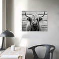 thumbnail image 3 of GOSMITH High ground cow wall art, cow picture wall decoration, rural black and white fun high ground cow wall art canvas poster, farmhouse bedroom bathroom living room wall art decoration, 3 of 4