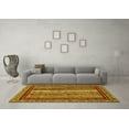 thumbnail image 3 of Ahgly Company Machine Washable Indoor Square Southwestern Yellow Country Area Rugs, 5' Square, 3 of 4