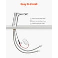 thumbnail image 5 of VEVOR Touchless Bathroom Sink Faucet, Automatic Motion Sensor Restroom Toilet Faucet, HandsFree Adjustable Cold Hot Single Handle Water Mixer Battery Operated for 9/16 in Pipe,Brushed Nickel Silver, 5 of 9