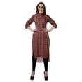 thumbnail image 2 of Moomaya Kurti en Coton Col Mandarin pour Femmes Robe Longue Imprimée Grande Taille, 2 of 6