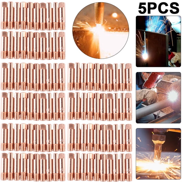 100 Piezas MIG Boquilla Soldadura Puntas Contacto Difusor Gas Soporte Conector (0 8)