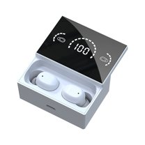 Wireless Earbuds Bluetooth Headphones 80hrs Playback Ear Buds Power Display with Noise Canceling Mic Headsets for Sports/Workout/Running,White