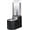 black, variant on Elevated Dog Water Dispenser: 9L Gravity Auto Refill -Senior & Joint-Friendly Comfort Height - Leak-Proof - Stainless Steel Bowl -for Large Dogs -Multi-Pet Homes -Kitchen/Living Room/Garage