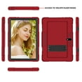thumbnail image 3 of SOATUTO for Aoyodkg Tab A22 10.1 Case , Shock-Resistant Rugged Hybrid Kids Friendly Sturdy Shell Built-in Stand for Meberry M7 / Awow UTBook / Logic T10L JUSYEA J5-W 10.1 inch Tablet - Red+Black, 3 of 6