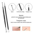 thumbnail image 3 of Tool Kit,10 Pcs Professional Pimple Comedone Extractor Tool Acne Removal Kit, 3 of 4
