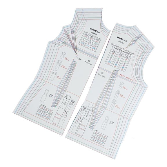 Yammee Women's Dress Ruler Multi-Size Dressmaking Ruler for DIY Clothing Projects