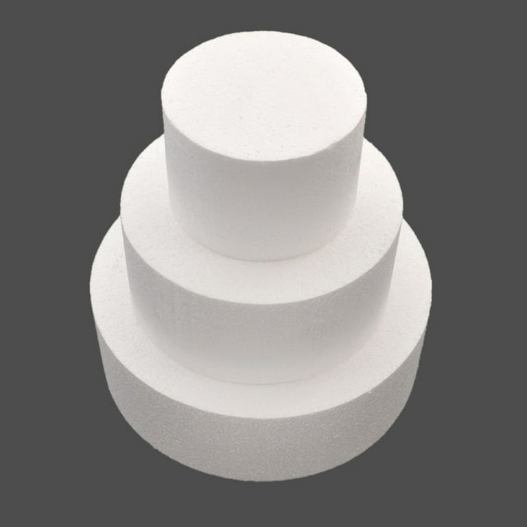 3pc ROUND CAKE DUMMY set w/round edges 3 Thick by 6, 8, 10 EPS Foam  Wedding