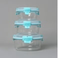 thumbnail image 4 of Genicook TAREE HI-TOP Lids with Pro Grade Removable Lockdown Levers Round Container, Set of 3, Blue, Kitchen Accessories, 4 of 6