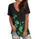 thumbnail image 1 of Pntutb Mujer Verano Estampado floral Cuello en V Camisetas Manga corta tops Blusa de mujer Pntutb Pntutb-4095, 1 of 9