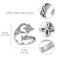 thumbnail image 2 of Adjustable 925 Sterling Silver Witches Knot Ring - Celtic Hypoallergenic Witch Jewelry, Protection Amulet Gift for Women, 2 of 8