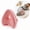 pink, variant on Knee alignment pillow designed for side sleepers (includes an adjustable strap); made of memory foam to provide leg support and hip alignment, contoured to fit the curves of your legs.