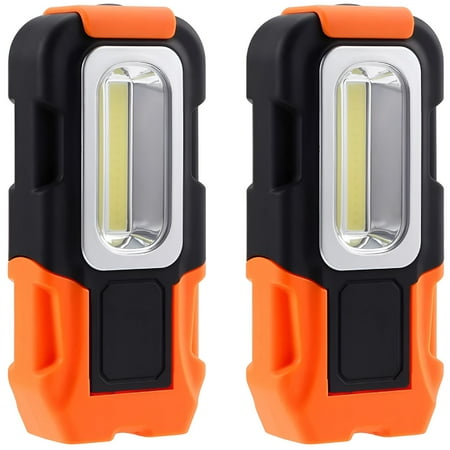 HIBIBUD 2026 New Portable Led Work Light Hanging Hook & Magnetic Flashlight Battery Powered Pocket Work Light 2-Pack For Workshops Camping Emergency Lighting Outdoor Activities Repairs.