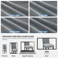 thumbnail image 7 of JIATER Chair Covers for Dining Room Stretch Washable Chair Slipcovers Protector Set of 4,Light Gray, 7 of 7