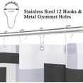 thumbnail image 3 of Modern Geometric Shower Curtain Blue, Waterproof Shower Curtains and Polyester Bath Curtain for Bathroom, Textured Fabric Shower Curtain Set with 12 Hooks, Machine Washable, 72 x 72 inch, 3 of 6