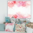 thumbnail image 2 of Abstract Splashes of Pink Flowers II 20 in x 12 in Framed Painting Canvas Art Print, by Designart, 2 of 5