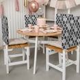 thumbnail image 3 of Vintage Texture Chair Back Covers Set of 1, Classic Black Stripe Decorative Stretch Dining Chair Back Slipcovers Removable Seat Cover for Kitchen Restaurant Hotel Cafe, 3 of 9
